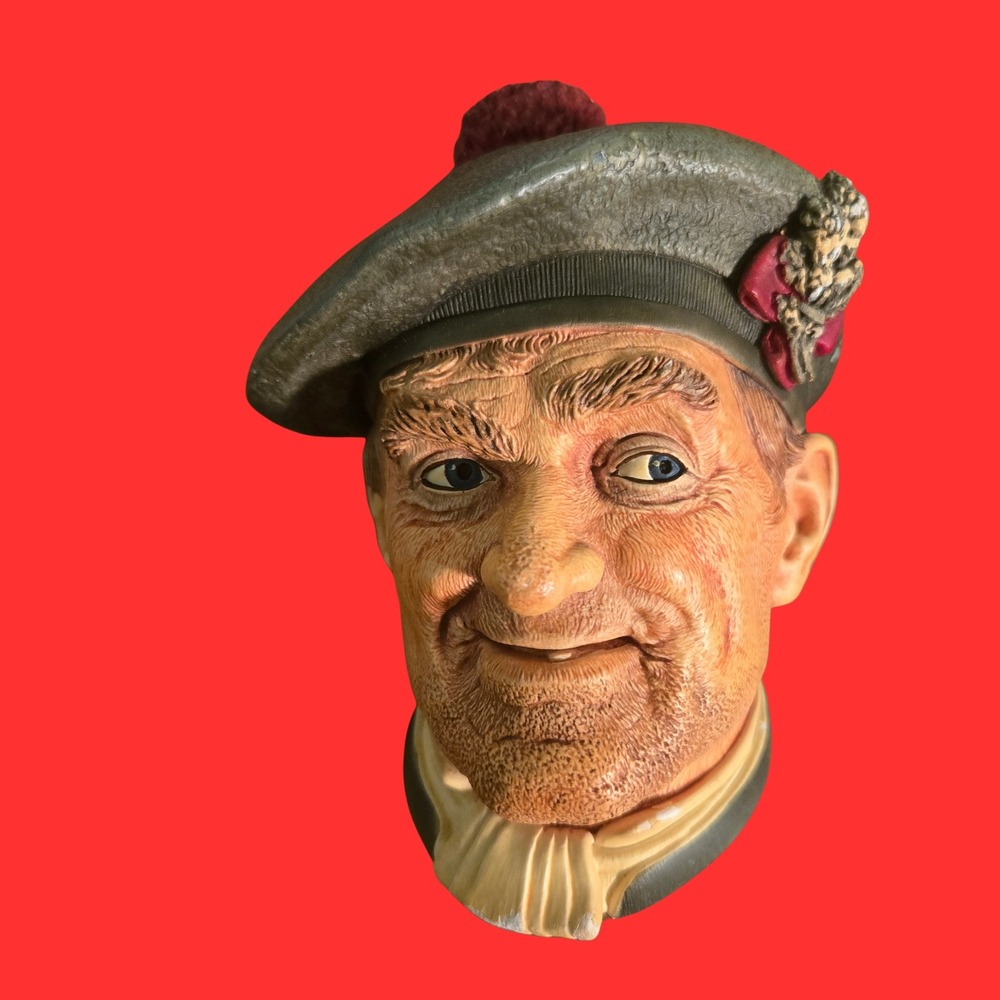Bossons 1969 Chalkware Character Heads Wall Heads Scottish Jock 3D England